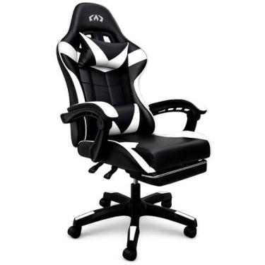 Imagem de Cadeira Gamer Ergonômica Reclinável com Apoio para os Pés  material si