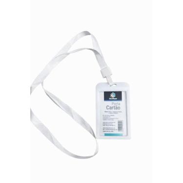 Imagem de Porta Cartão/Crachá Vertical com Cordão - Transparente - Amigold