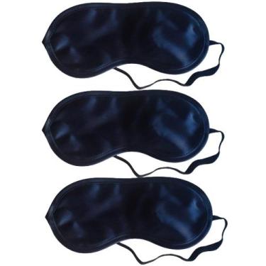 Imagem de 3 Máscara De Dormir Bem Tapa Olhos Anti Claridade Poliéster - Rio Tiju