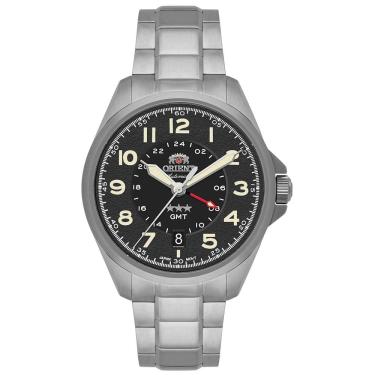 Imagem de Relógio Orient Masculino Ref: Nh3ss017 P2sx Automático Prateado GMT