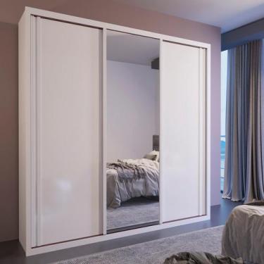 Imagem de Guarda Roupa Casal 100% MDF Torino C/ Espelho Bom Pastor, Branco