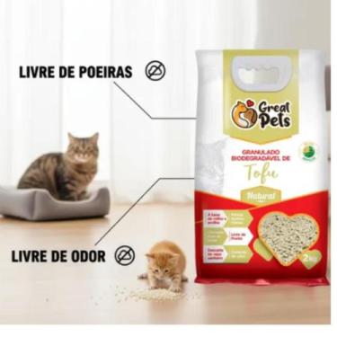 Imagem de Areia Para Gatos natural Great Pets Grossa 2.kg - greeat pet