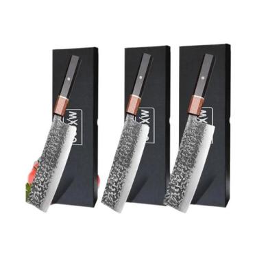 Imagem de Faca De Chef Santoku Japonesa Forjada À Mão, Faca Para Carne, Faca Par