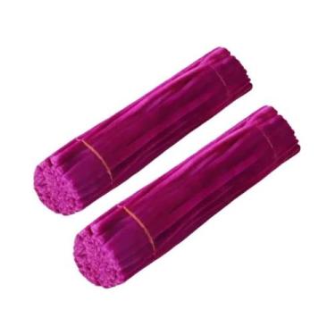 Imagem de Limpa-Cachimbo Vermelhos 200 Peças Hastes De Chenille Suprimentos Para