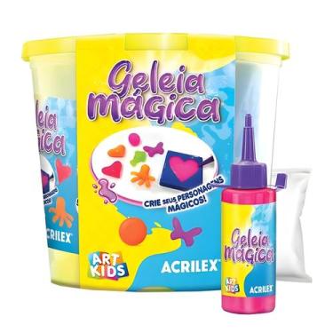 Imagem de Geleia Mágica Colorida Balde Slime Acrilex Art Kids +3 Anos