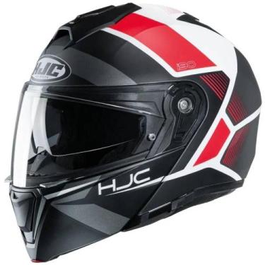 Imagem de Capacete HJC I90 Hollen - Articulado, 63, Preto/Vermelho