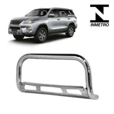 Imagem de Quebra Mato Hilux 2016 2017 a 2020 com chapa Cromo - CCF