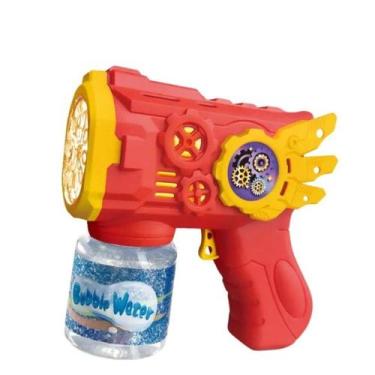 Imagem de Kit 1/2 Lança Bolhas Infantil com LED Colorido Pistola Automática de B