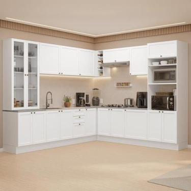 Imagem de Armário de Cozinha Completa de Canto 549 cm Branco Vik Madesa 01, Bran