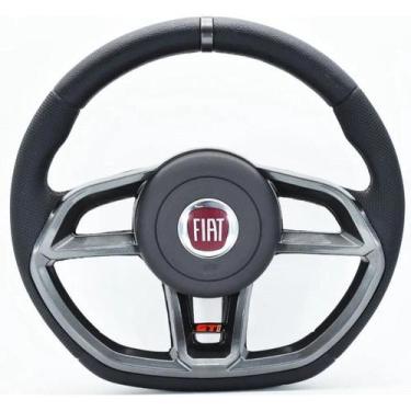 Imagem de Volante Esportivo Gti Grafite P/ Idea 2006 2007 2008 2009 2010 - Fiat