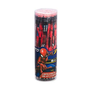Imagem de Lápis Grafite Molin Preto Spiderman Com Borracha - Embalagem com 48 Un