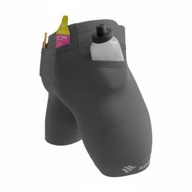 Imagem de Bermuda de Compressão Masculina Para Corrida 6 Bolsos - Sportbr - Cinz