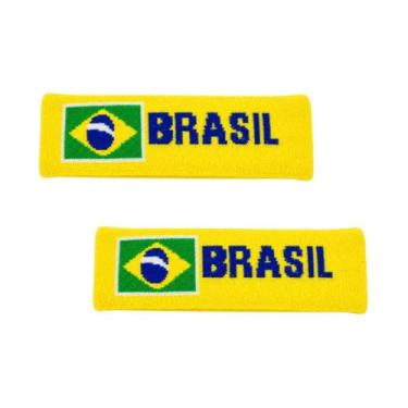 Imagem de Faixa de Cabelo Brasil 2 Unidades Copa do Mundo Amarela - D&K