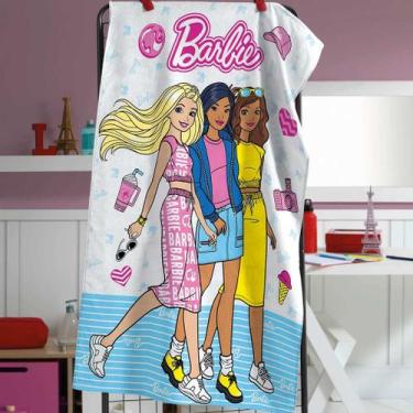 Imagem de Toalha De Banho Felpuda Barbie Dohler, Azul Claro