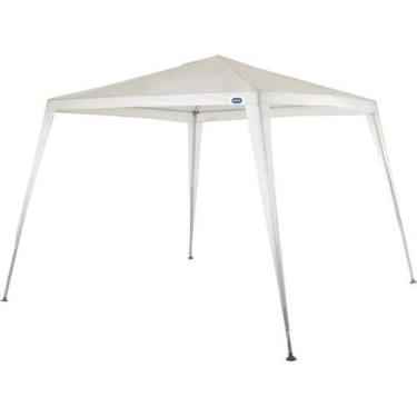 Imagem de Tenda Gazebo Mor Ráfia P/ Praia Aço Carbono 3x3m, Branco