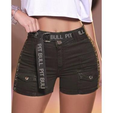 Imagem de Shorts Sexy Feminino Pitbull Lançamento Ref 85846, Verde, 42
