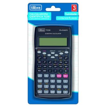 Imagem de Calculadora Tilibra TC08 Científica Preta Plástica 12 Dígitos Ref: 210