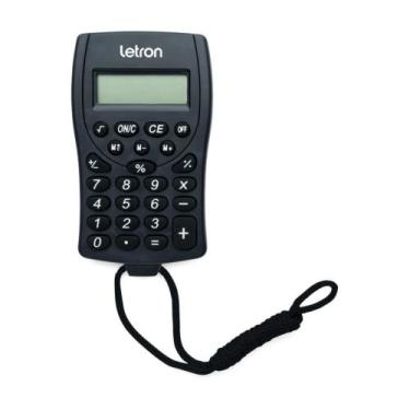 Imagem de Calculadora 8 Dígitos com Cordão e Bateria Preta Letron Leonora - 9933