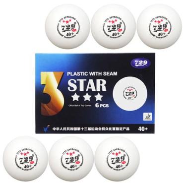Imagem de Bola Ping Pong 3 Estrelas Tenis Mesa Kit 6 Uni Bolinhas Esporte Recrea