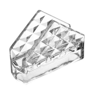 Imagem de Porta Guardanapos de Cristal Ecológico Diamond 12,5cm x 4cm x 9,5cm - 