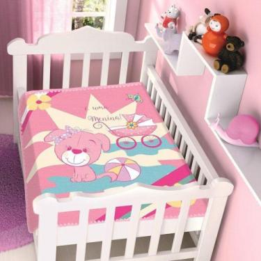 Imagem de Cobertor Jolitex Infantil Berço Bebê Raschel Sonho De Mamãe