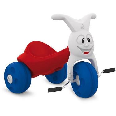 Imagem de Triciclo Europa Vermelho e Azul com Assento Anatômico e Estrutura Dupla Brinquedos Bandeirante