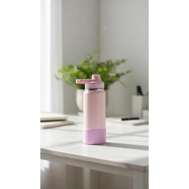 Imagem de Garrafa Térmica Aço Inox 600ml com Base de Silicone - Congratulations 
