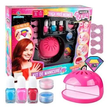 Imagem de Kit Manicure Polibrinq Infantil Faça Você Mesma Brinquedo Criativo