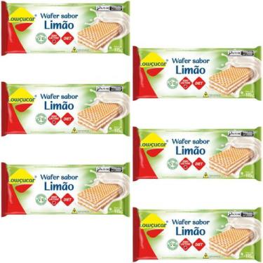 Imagem de Kit 6 Unid. Wafer Lowçucar Zero Açucares Sabor Limão 115g