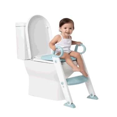 Imagem de Assento Redutor Com Escada Azul Trono Infantil Buba Baby