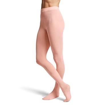 Imagem de Meia-calça feminina com contorno e pés macios Bloch Dance, Ballet Pink, Child-Petite