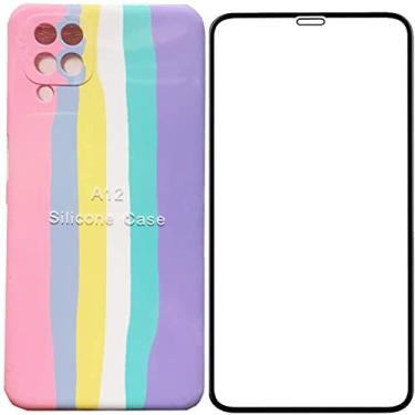 Imagem de Kit Capa Rainbow Algodão Doce Arco Iris para A12 M12