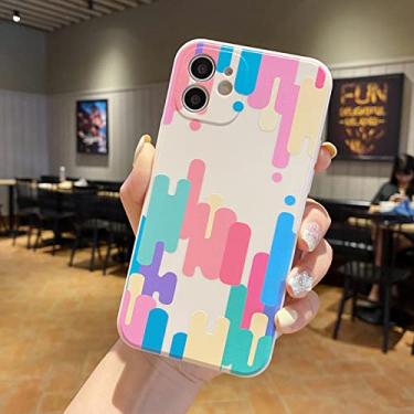 Imagem de Para iPhone 11 12 13 Pro MAX 13 12 Mini 6 6S 7 8 Plus SE 2020 X XR XS MAX Capa de proteção de telefone branco Gel de sílica Grafite macio colorido, branco ST, 13589, para X XS