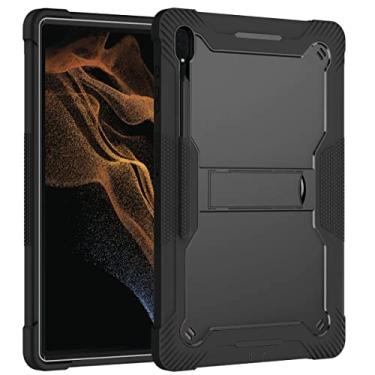 Imagem de Tampas de tablet Para Samsung Galaxy Tab S8 Ultra 14.6" (Sm-x900 / x906) Capa protetora robusta resistente suporte à prova de choque à prova de choque caixa de tabuleta Capa protetora da capa
