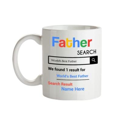 Imagem de Caneca de pai personalizada - Presentes de pai personalizados - Caneca de café de 425 g - Personalizada com o nome do seu pai