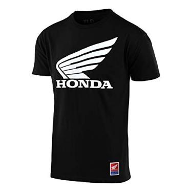 Imagem de Camiseta masculina com asa de Honda da Troy Lee Designs preta tamanho grande