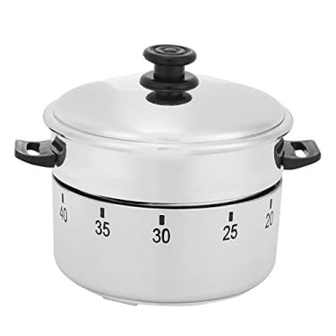 Imagem de Temporizador de cozinha,sal?o de beleza Temporizador de alarme girat¨®rio mecanico Bonito Wind Up 60 minutos Temporizador de contagem regressiva Lembrete de contagem regressiva para processamento,