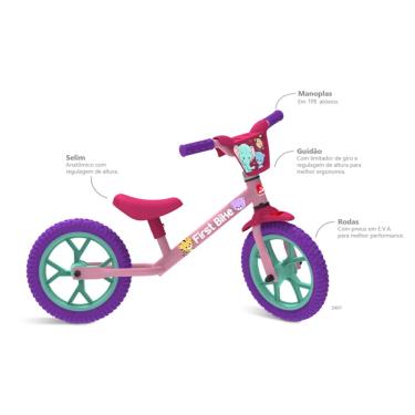 Imagem de Bicicleta de equilíbrio balance bike rosa - bandeirante