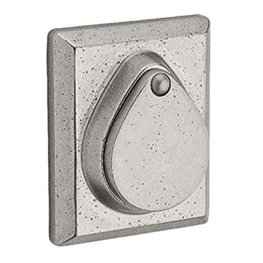 Imagem de Baldwin Reserve SCRSD492S Single Cylinder Rustic Square Deadbolt with Smartkey White Bronze Finish