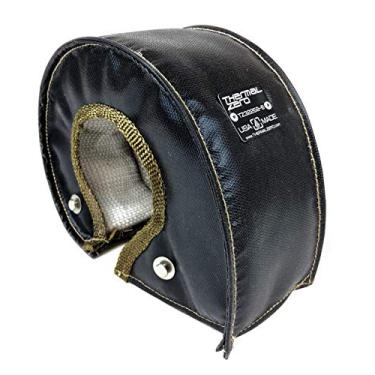 Imagem de Cobertor turbo T4 UNIVERSAL preto zero térmico comporta 2400 graus. Feito nos EUA, ao contrário do resto. Cabe na maioria dos turbocarregadores T4, incluindo Garrett, Precision, Turbonetics, etc.