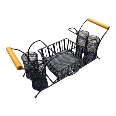 Imagem de Rack Para Servir Pratos E Talheres Suporte Jogo Jantar Luxo