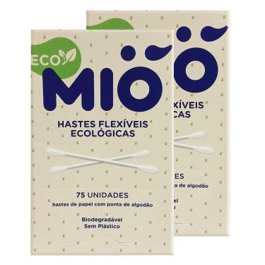 Imagem de Haste Flexível Mió Ecológica 75 Unidades | Kit com duas unidades