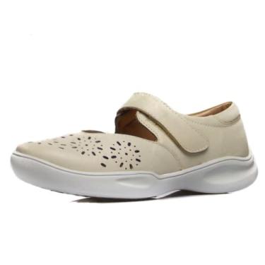 Imagem de Sapatilha Feminina Pierrô conforto couro legítimo cor creme Tamanho:35;Genero:Feminino;Cor:Creme