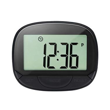 Imagem de Qudai Contador de passos multifuncional 3D pedômetro com clipe para rastreador de fitness para rastreamento de passos/distância a pé/calorias Monitor portátil de fitness com função de relógio BD
