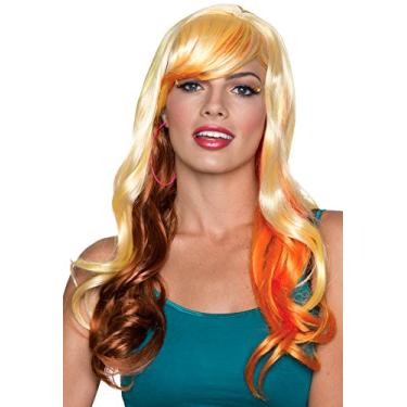 Imagem de Rubie's Peruca feminina chique da Costume Co, Amarelo/laranja, tamanho nico