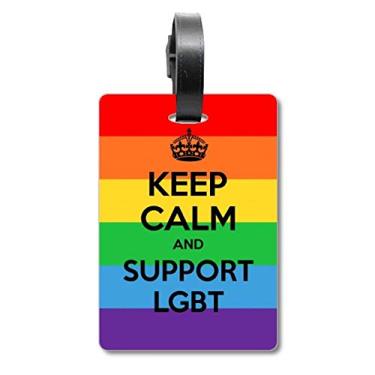 Imagem de Bandeira de bissexuais gay lésbicas transgêneros LGBT mala etiqueta etiqueta cartão de bagagem etiqueta etiqueta etiqueta de etiqueta de etiqueta pendurada, Multicolorido.