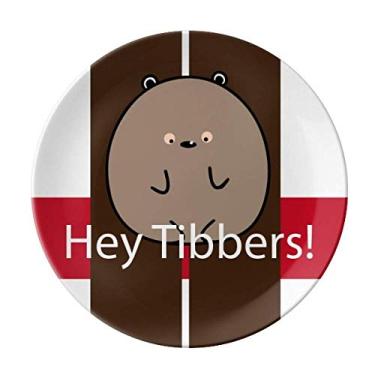 Imagem de Hey Tibbers Prato decorativo de porcelana para mesa de jantar