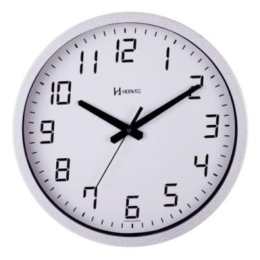 Imagem de Relógio De Parede 30 Cm Aluminio Pintado Rustico 6722 Herweg - Vrferra