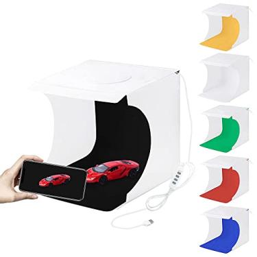 Imagem de Chusui Mini Folding Lightbox Fotografia Estúdio de Fotografia LEDs Luz Do Painel Soft Box Foto Kit de Fundo