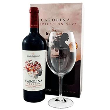 Imagem de Kit Vinho Tinto Carolina Reserva Cabernet Sauvignon 750 ml + Taça Semi Cristal